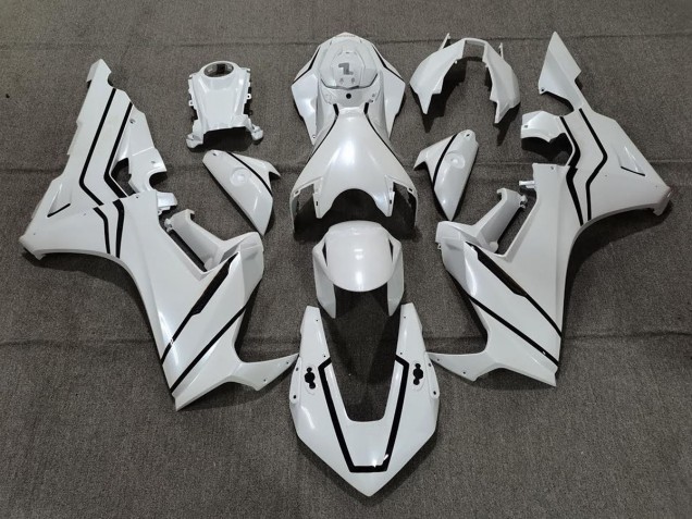 2017-2019 Pearl White & Black Lining Honda CBR1000RR Fairings 2017-2019 Pearl White & Black Lining Honda CBR1000RR Fairings
