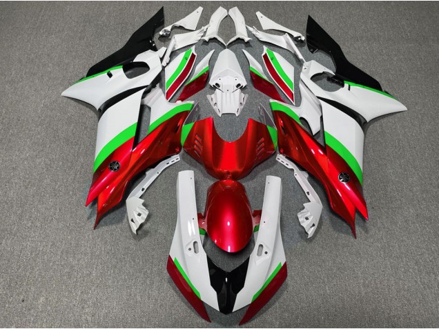 2017-2019 Red and Green Gloss Yamaha R6 Fairings