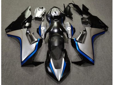 2017-2019 Silver and Black & Blue Honda CBR1000RR Fairings