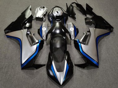 2017-2019 Silver and Black & Blue Honda CBR1000RR Fairings