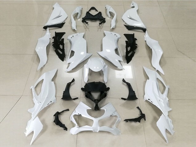 2019-2020 Gloss White Kawasaki ZX6R Fairings 2019-2020 Gloss White Kawasaki ZX6R Fairings
