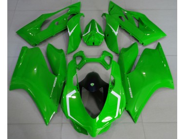 Gloss Green & White Ducati 1199 Fairings