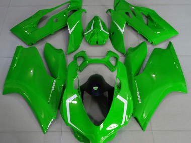 Gloss Green & White Ducati 1199 Fairings
