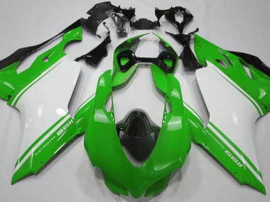 Gloss Green White and Black Ducati 1199 Fairings