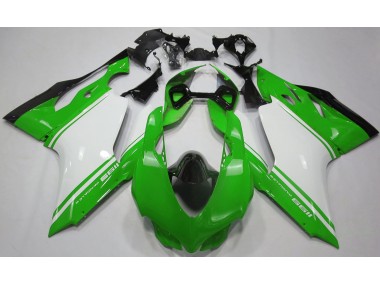 Gloss Green White and Black Ducati 1199 Fairings