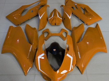 Gloss Orange & White Ducati 1199 Fairings